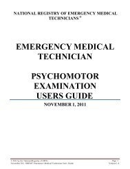 emergency medical technician psychomotor examination users guide