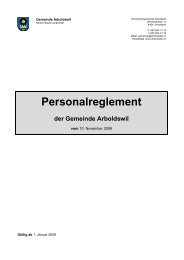 Personalreglement - Gemeinde Arboldswil