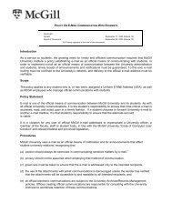 policy on e-mail communication with students - McGill University