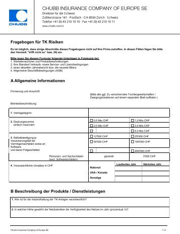 Fragebogen fÃƒÂ¼r Errors & Omissions- Versicherung fÃƒÂ¼r Network ...