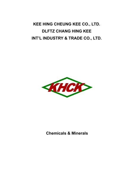 minerals - KEE HING CHEUNG KEE CO.,LTD.