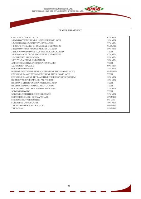 minerals - KEE HING CHEUNG KEE CO.,LTD.