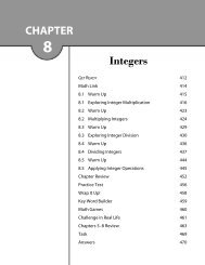 CHAPTER Integers - School District #35