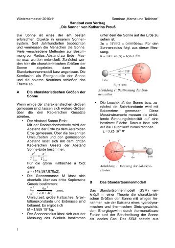 Wintersemester 2010/11 Seminar âKerne und Teilchenâ Handout ...