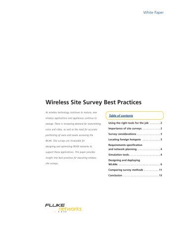 Wireless Site Survey Best Practices White Paper - Tequipment.net