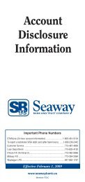 regular checking account - Seaway Bank and Trust Company