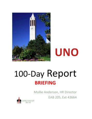 100-Day Report - University of Nebraska Omaha