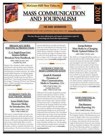 Broadcast News Handbook, 4/e Electronic Media - McGraw-Hill Books