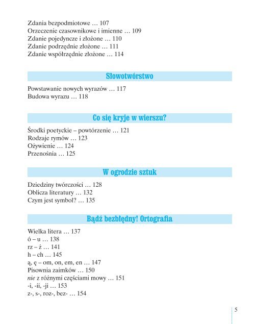 Spis tre ci Porozumiewamy siÃƒÂš - WSiP