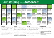 Fastenplan hier kostenlos herunterladen - Umstellung