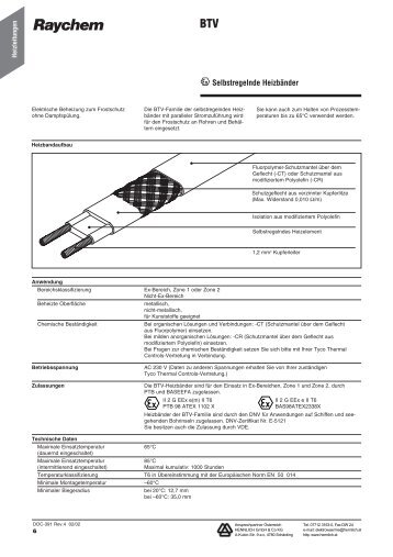 Datenblatt BTV - HENNLICH GmbH & Co KG