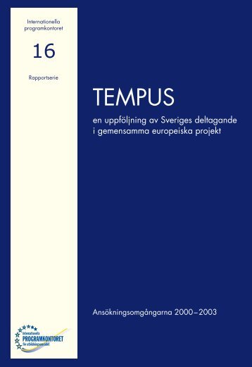 TEMPUS - Internationella programkontoret fÃ¶r utbildningsomrÃ¥det