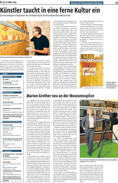 Museumszeitung, Ausgabe 45 vom 12. März 2013