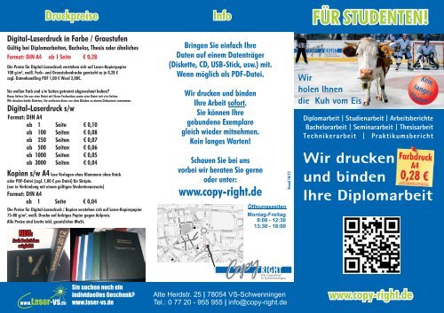 Schauen Sie bei uns vorbei wir beraten Sie gerne oder unter