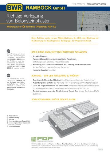 Betonsteinpflaster, Pflastersteine, Platten - Ramböck