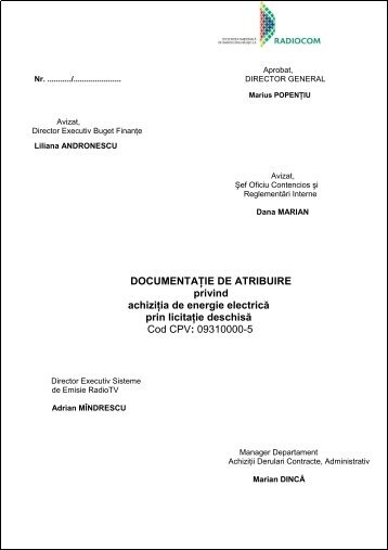 DOCUMENTATIE ATRIBUIRE energie electrica.pdf - Radiocom