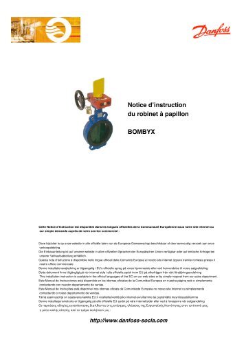Notice d instruction du robinet Ã  papillon BOMBYX - SOCLA