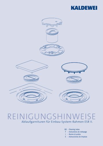 REINIGUNGSHINWEISE - Kaldewei