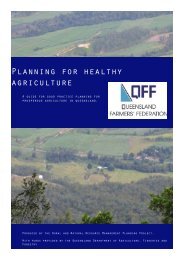 Planning for healthy agriculture - Queensland Farmers Federation