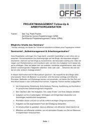 PROJEKTMANAGEMENT Follow-Up ... - OFFIS