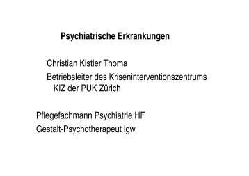 Psychiatrische Erkrankungen Christian Kistler Thoma Betriebsleiter ...