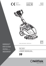 SC351 USER MANUAL - Nilfisk PARTS - Nilfisk-Advance