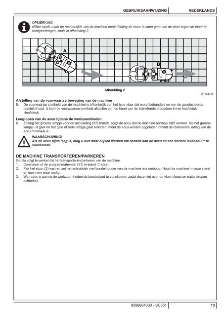 SC351 USER MANUAL - Nilfisk PARTS - Nilfisk-Advance