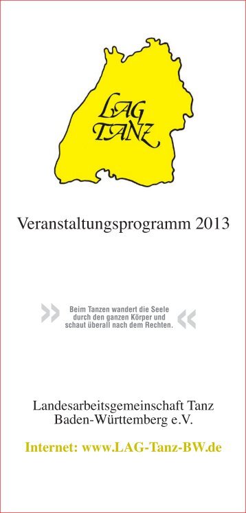 Jahresprogramm 2013 - LAG Tanz Baden-Württemberg