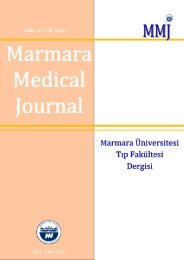 Tam Metin PDF (3983 KB) - Marmara Medical Journal