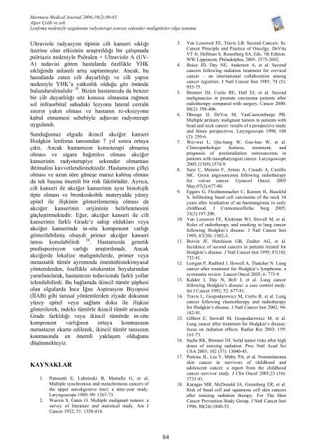 Tam Metin PDF (3983 KB) - Marmara Medical Journal