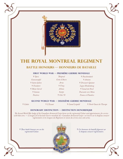 The Intercom - The Royal Montreal Regiment