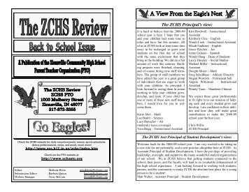 The ZCHS Principal's view: - Boone County Community Network