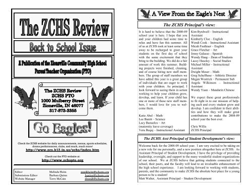 The ZCHS Principal's view: - Boone County Community Network