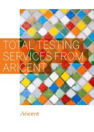 TOTAL TesTing services FrOm AricenT