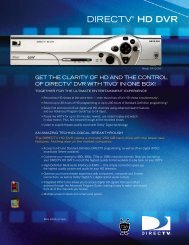 DIRECTV® HD DVR - DBSInstall.com