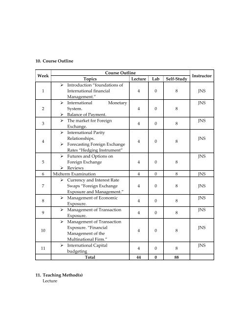 ICMF 375 Multinational Corporate Finance - KEI