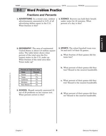 Worksheets Glencoe/mcgraw-hill Word Problem Practice Answers glencoe algebra 1 word problem practice answers chapter 2 test form 2d quia class page