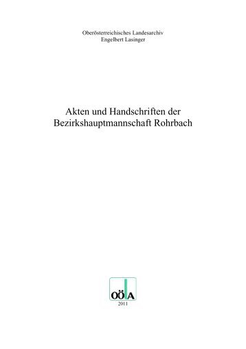 Akten gesperrt - OberÃ¶sterreichisches Landesarchiv