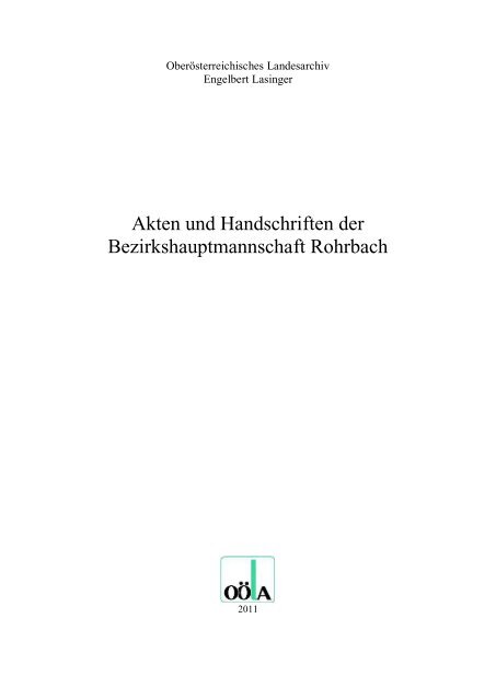 Akten gesperrt - OberÃ¶sterreichisches Landesarchiv