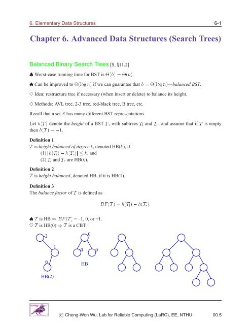 Chapter 6 Advanced Data Structures Search Trees