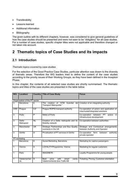 VOYAGER Good Practice Case Studies - Rupprecht Consult