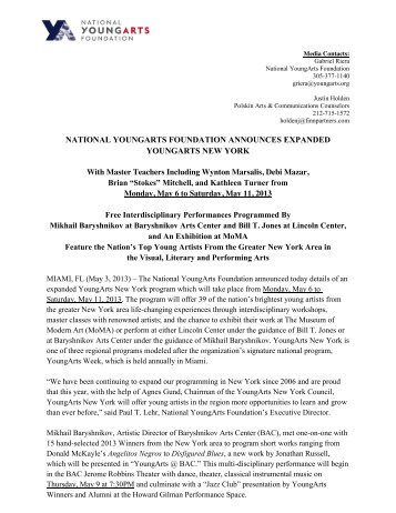 YoungArts New York - National YoungArts Foundation