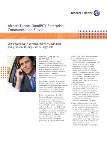 Alcatel-Lucent OmniPCX Enterprise Communication Server - anew