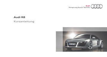 Audi R8 Kurzanleitung