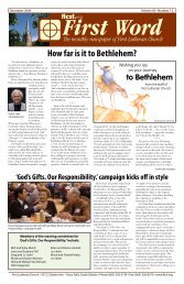 How far is it to Bethlehem? - First Lutheran Church of Sioux Falls