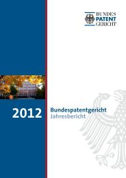 Jahresbericht 2012 - Bundespatentgericht