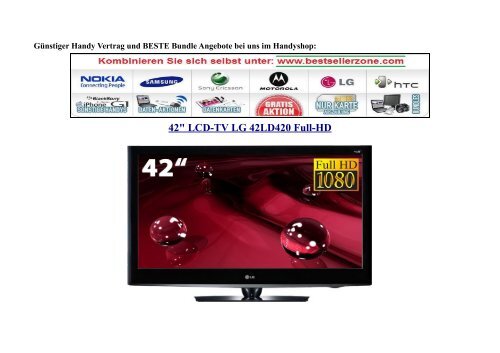 42" LCD-TV LG 42LD420 Full-HD - GÃ¼nstiger Handy Vertrag mit ...