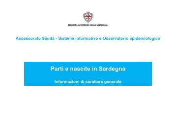Parti e nascite in Sardegna - Sardegna Salute