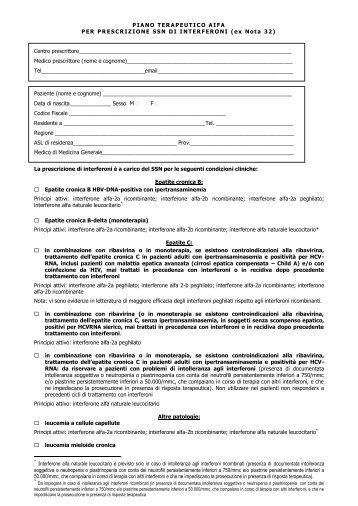 Prescrizione di Interferoni [file.pdf] - Sardegna Salute