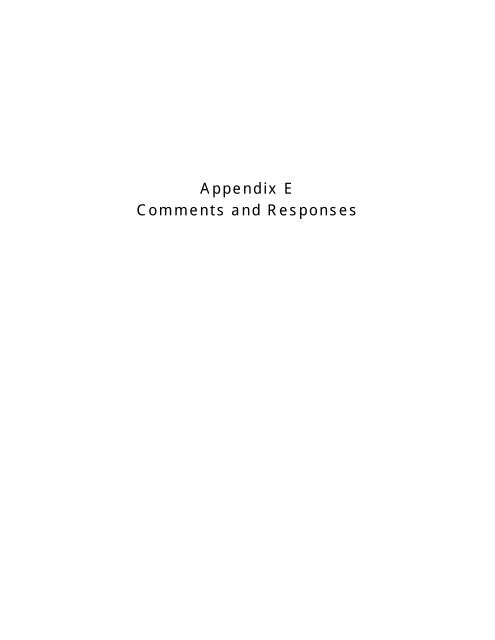 Appendix E Comments and R